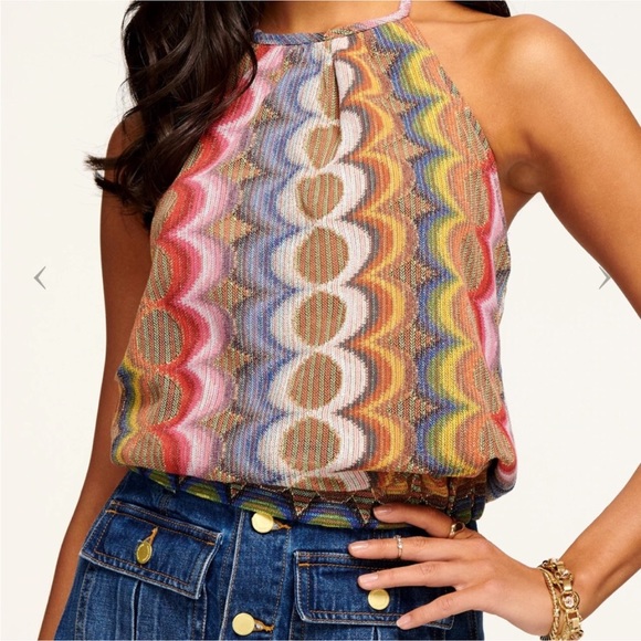 NWT 🤗 Ramy Brook Milana Halter Top sparkly - Picture 3 of 14